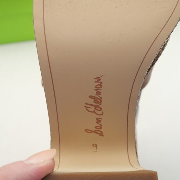 New Sam Edelman Women's 9 Trianna Platform Sandals Brown Leather Chunky Vintage - Picture 9 of 13